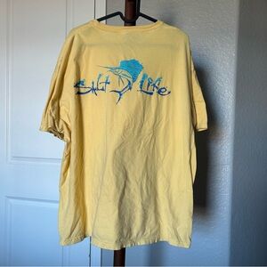 M Yellow Salt Life Graphic T Shirt Size 2XL |A38